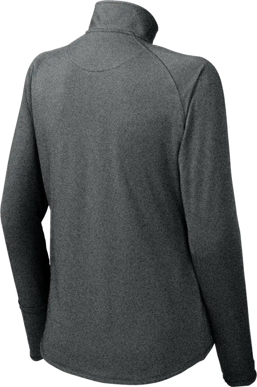 Sport-tek Lst850 Women’s Sport-wick Stretch 1/4-zip Pullover - Charcoal Gray Heather