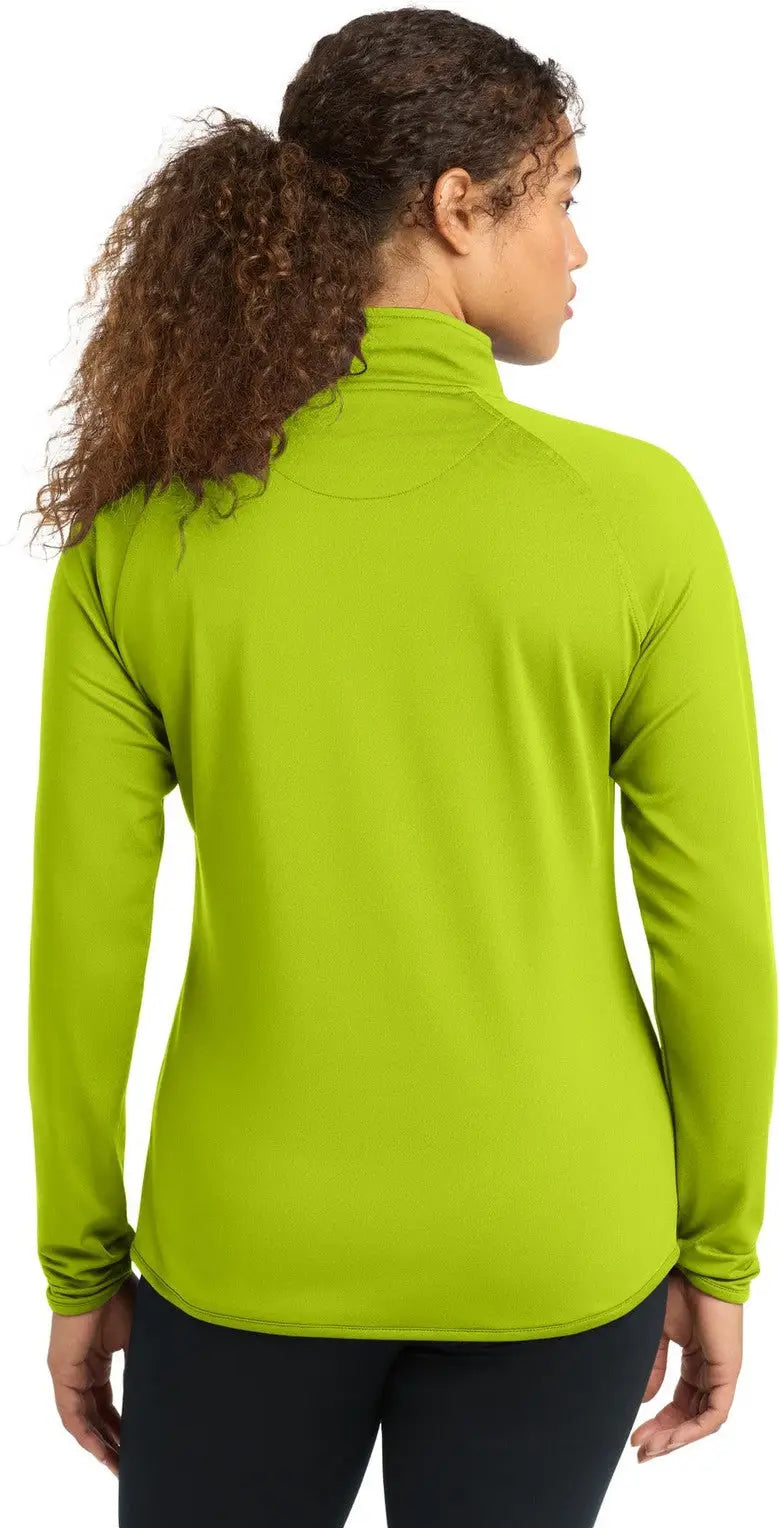 Sport-tek Lst850 Women’s Sport-wick Stretch 1/4-zip Pullover - Charge Green