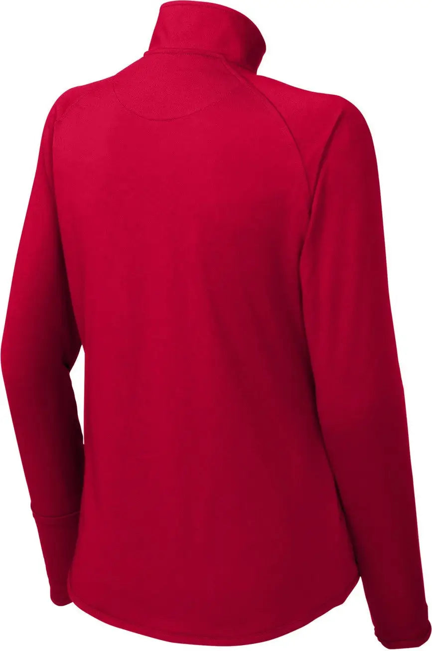 Sport-tek Lst850 Women’s Sport-wick Stretch 1/4-zip Pullover - Deep Red