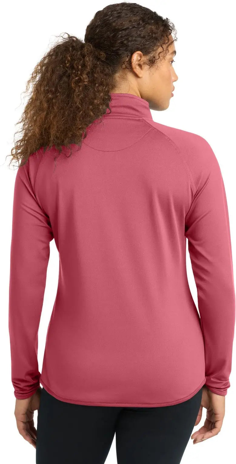 Sport-tek Lst850 Women’s Sport-wick Stretch 1/4-zip Pullover - Dusty Rose