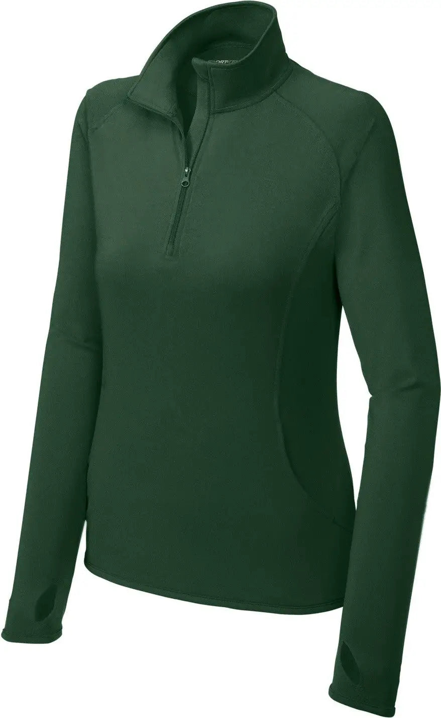 Sport-tek Lst850 Women’s Sport-wick Stretch 1/4-zip Pullover - Forest Green