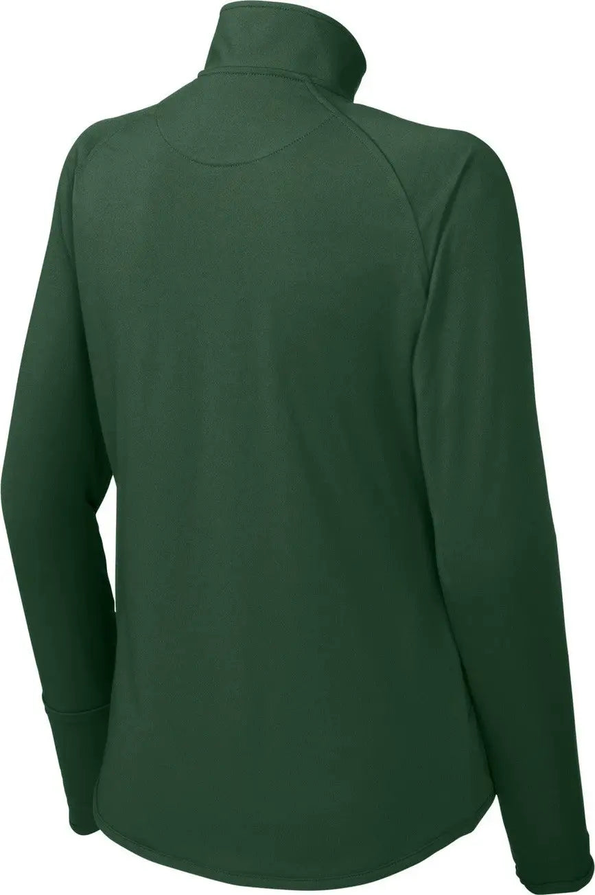 Sport-tek Lst850 Women’s Sport-wick Stretch 1/4-zip Pullover - Forest Green - Ladies Xs