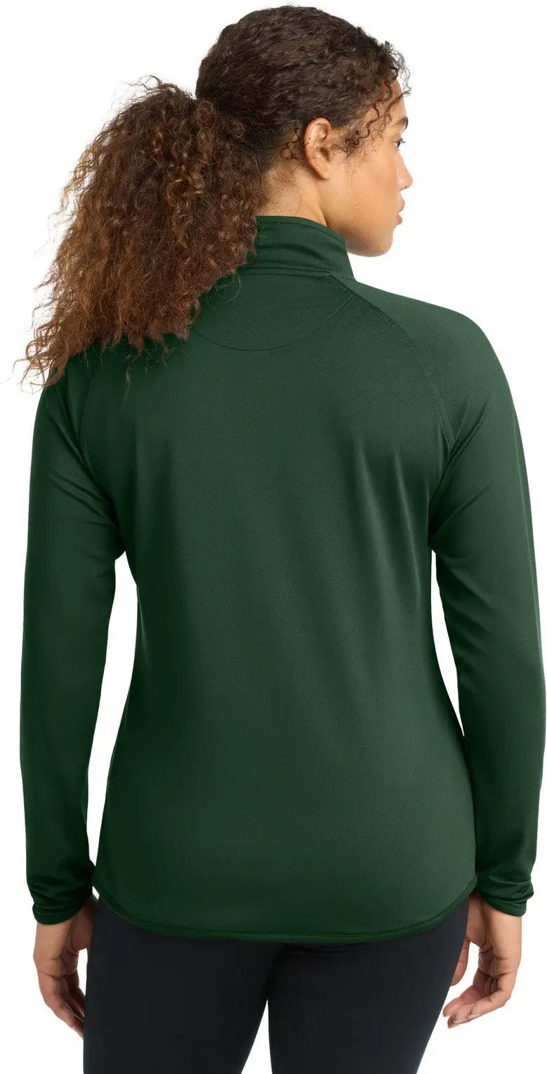Sport-tek Lst850 Women’s Sport-wick Stretch 1/4-zip Pullover - Forest Green