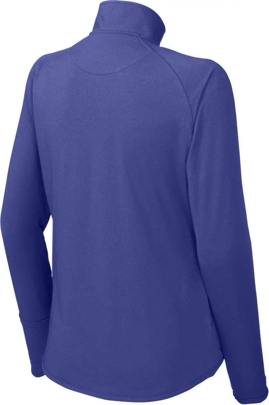 Sport-tek Lst850 Women’s Sport-wick Stretch 1/4-zip Pullover - Iris Purple - Ladies Xs