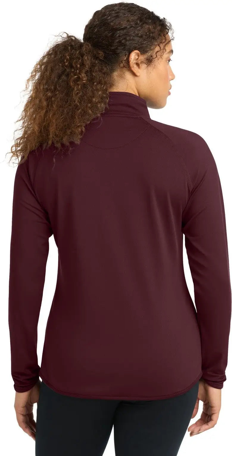 Sport-tek Lst850 Women’s Sport-wick Stretch 1/4-zip Pullover - Maroon
