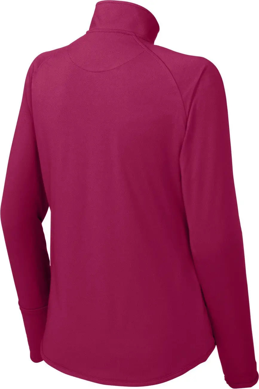 Sport-tek Lst850 Women’s Sport-wick Stretch 1/4-zip Pullover - Pink Rush - Ladies Xs