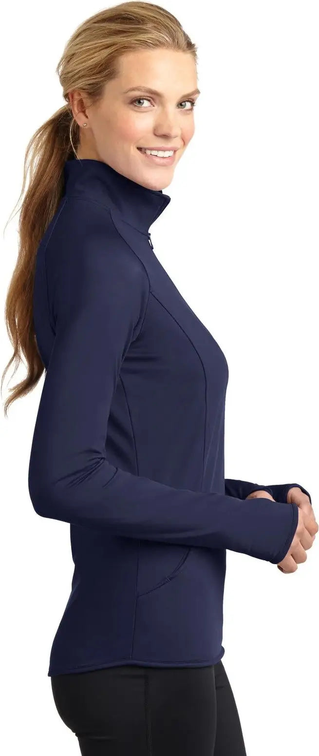 Sport-tek Lst850 Women’s Sport-wick Stretch 1/4-zip Pullover - True Navy