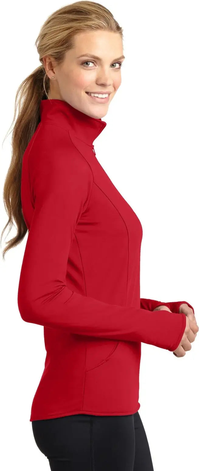 Sport-tek Lst850 Women’s Sport-wick Stretch 1/4-zip Pullover - True Red