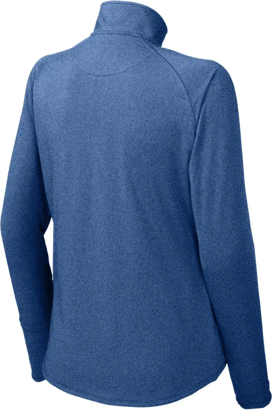 Sport-tek Lst850 Women’s Sport-wick Stretch 1/4-zip Pullover - True Royal Heather