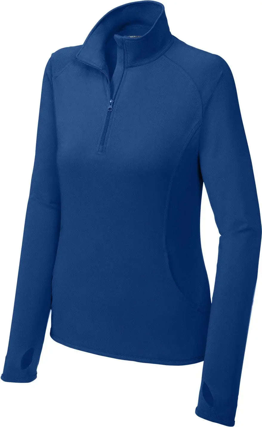 Sport-tek Lst850 Women’s Sport-wick Stretch 1/4-zip Pullover - True Royal