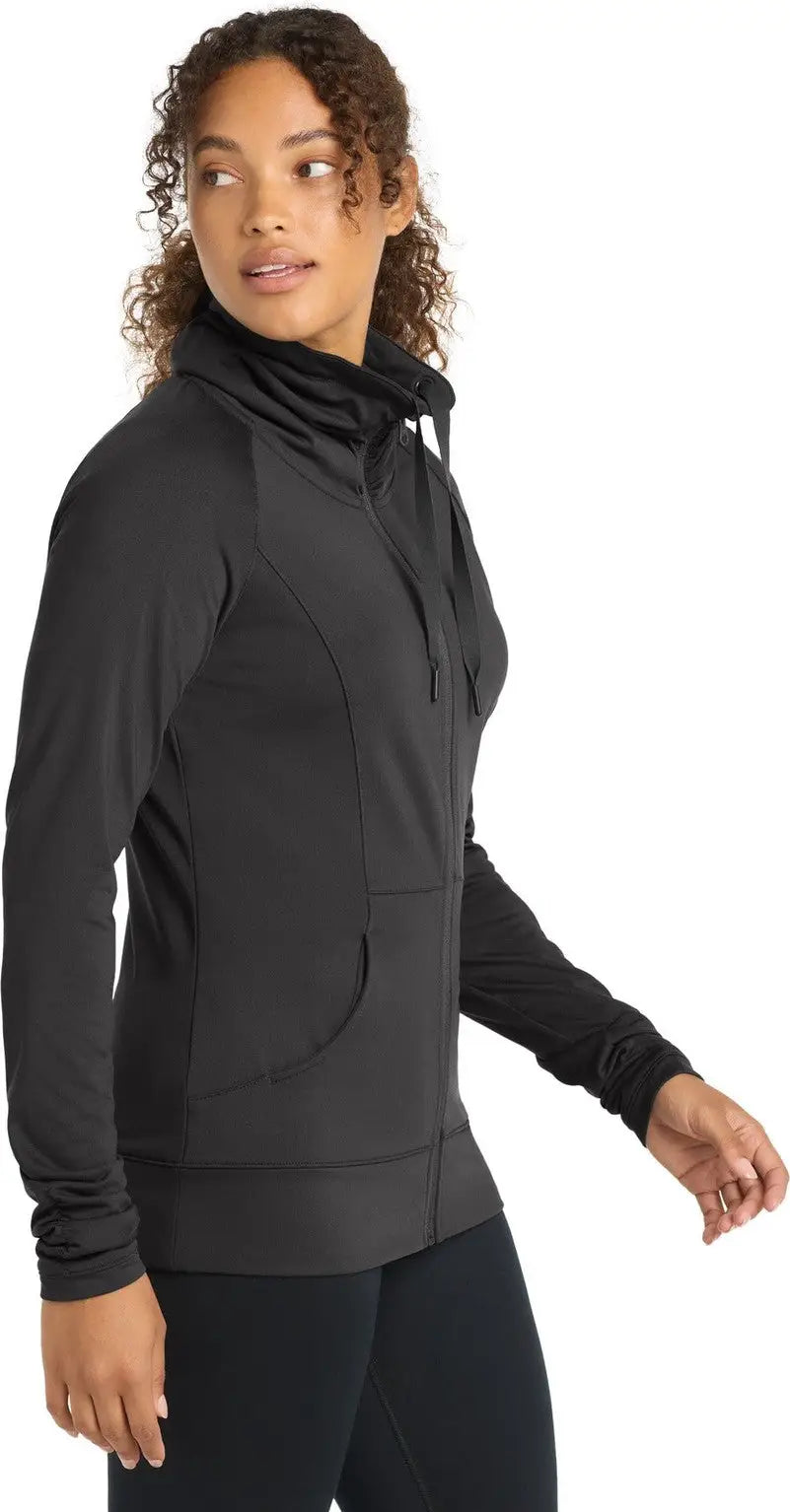 Sport-tek Lst852 Women’s Sport-wick Stretch Full-zip Jacket - Charcoal Gray