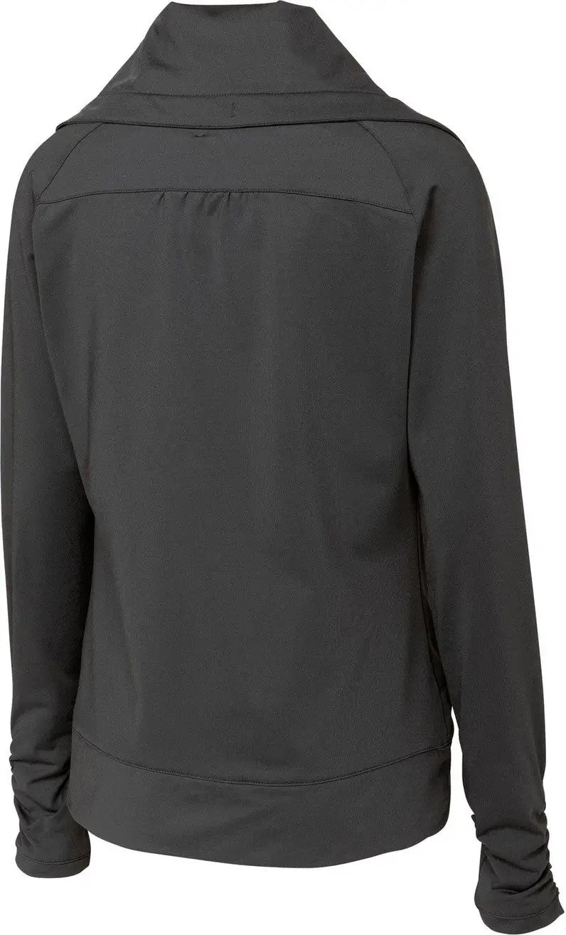 Sport-tek Lst852 Women’s Sport-wick Stretch Full-zip Jacket - Charcoal Gray - Ladies Xs