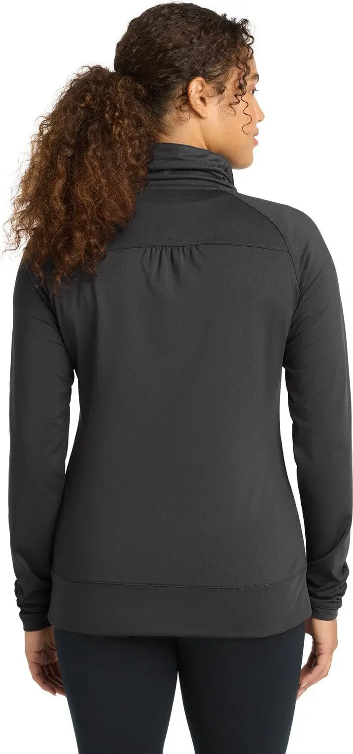 Sport-tek Lst852 Women’s Sport-wick Stretch Full-zip Jacket - Charcoal Gray