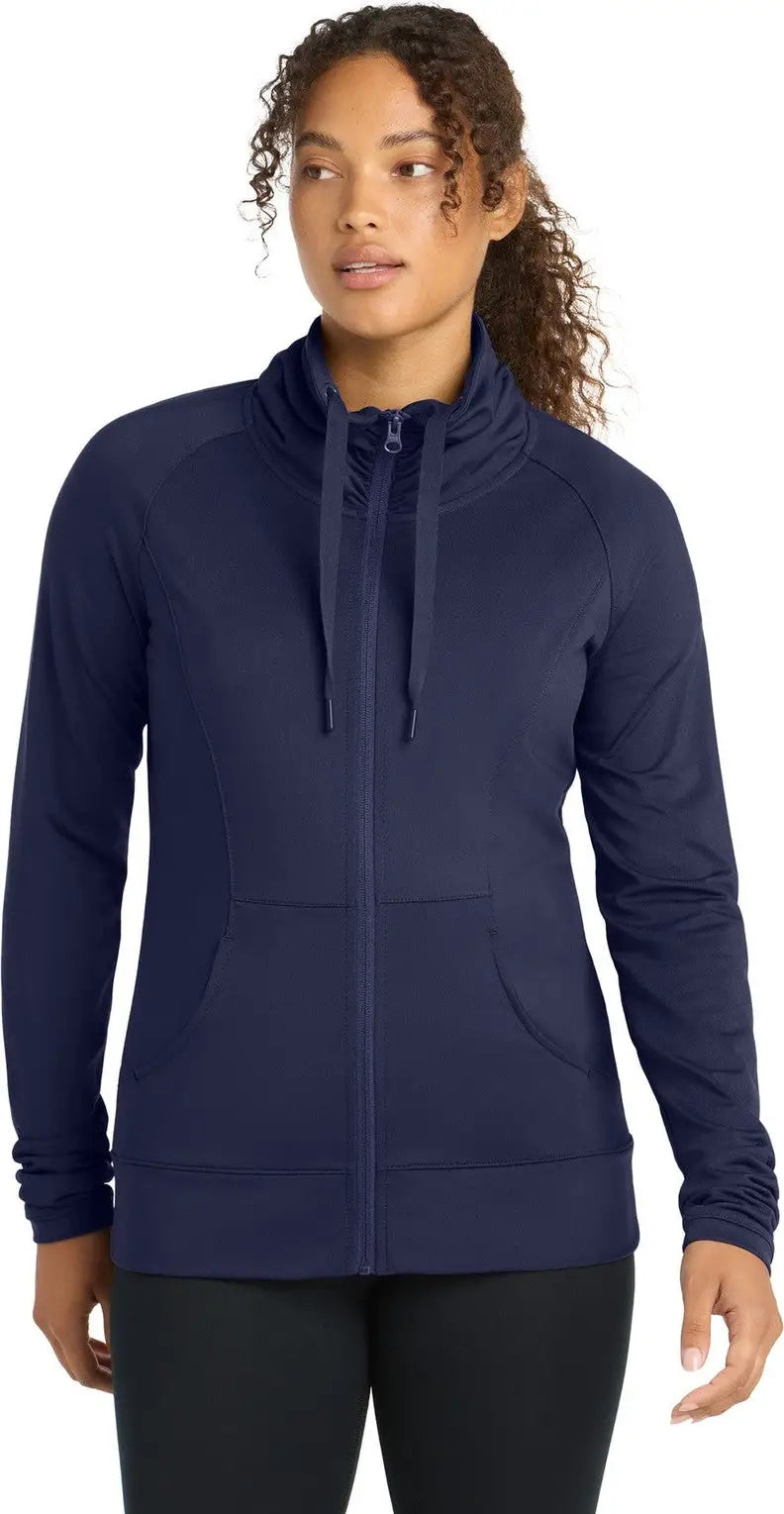 Sport-tek Lst852 Women’s Sport-wick Stretch Full-zip Jacket - True Navy