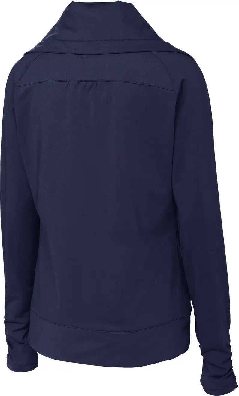 Sport-tek Lst852 Women’s Sport-wick Stretch Full-zip Jacket - True Navy - Ladies Xs