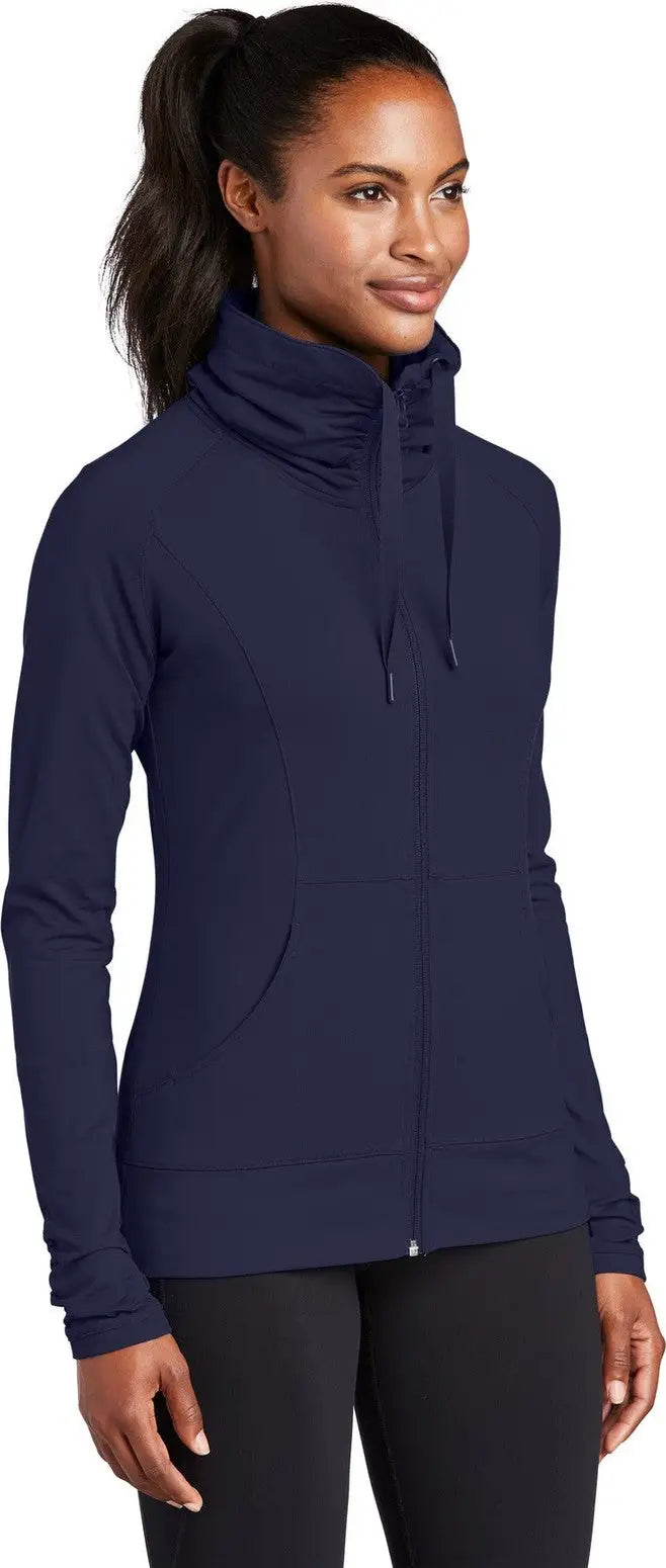 Sport-tek Lst852 Women’s Sport-wick Stretch Full-zip Jacket - True Navy