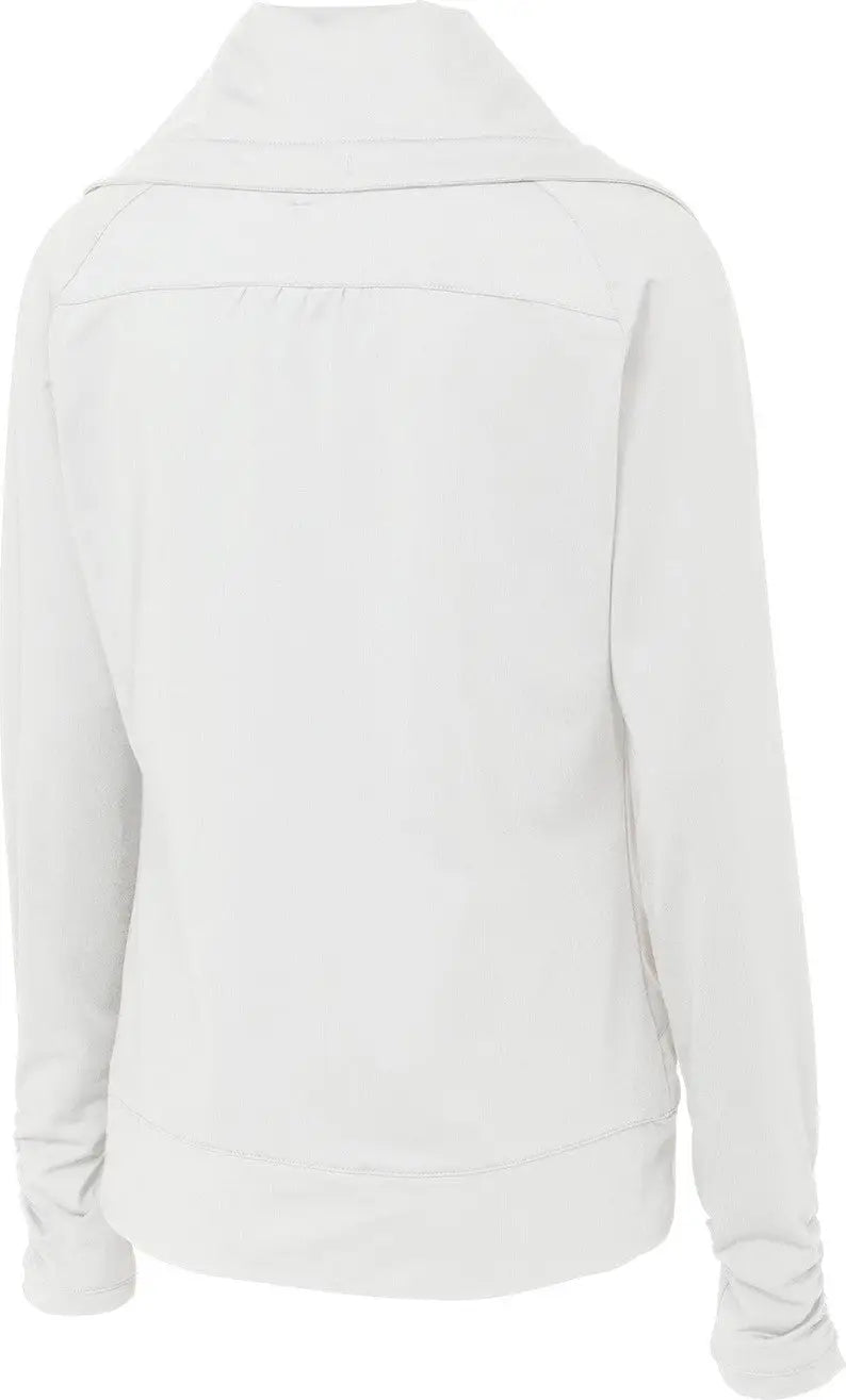 Sport-tek Lst852 Women’s Sport-wick Stretch Full-zip Jacket - White - Ladies Xs