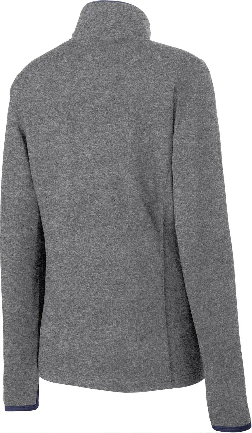 Sport-tek Lst853 Women’s Sport-wick Stretch Contrast Full-zip Jacket - Charcoal Gray Heather True Navy