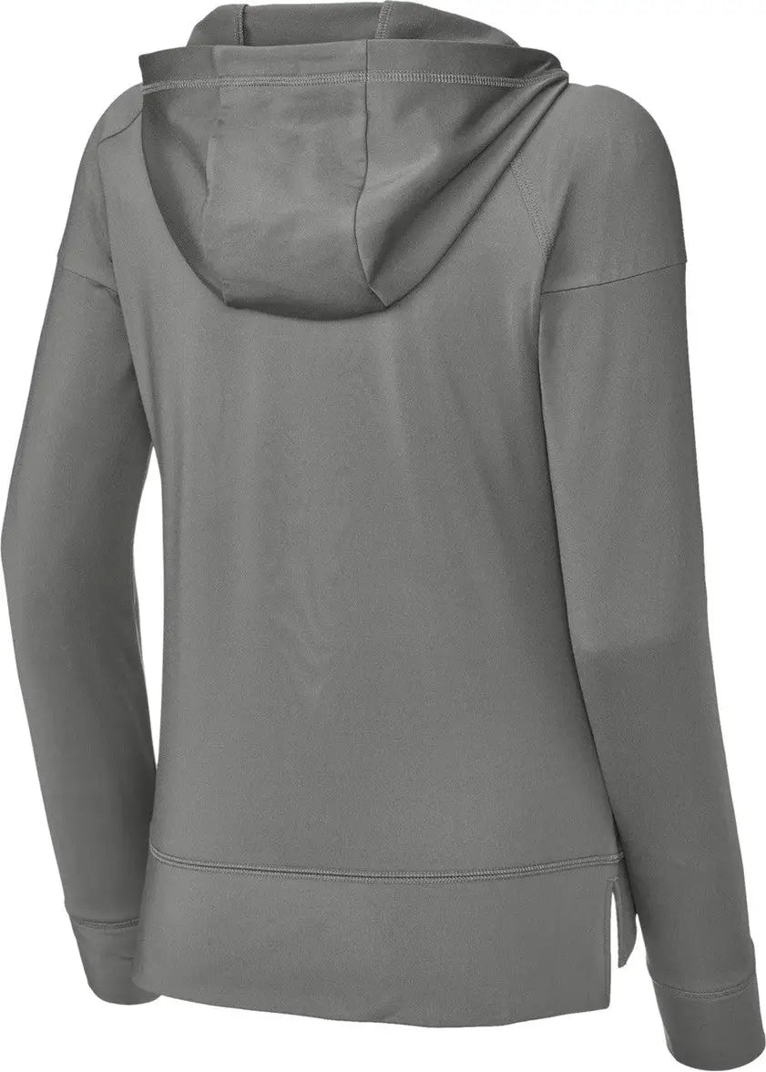 Sport-tek Lst856 Women’s Sport-wick Stretch 1/2-zip Hoodie - Charcoal Gray