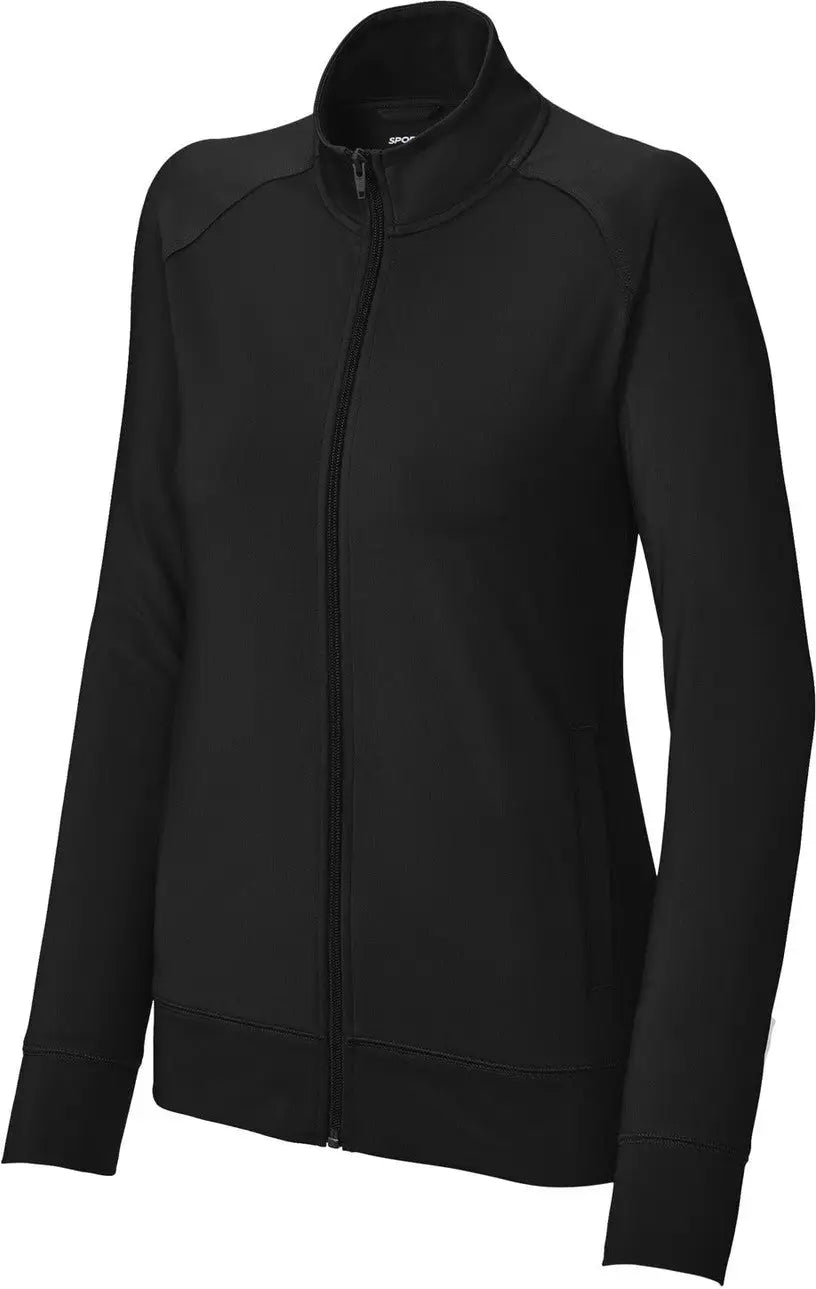 Sport-tek Lst857 Women’s Sport-wick Stretch Full-zip Cadet Jacket - Black