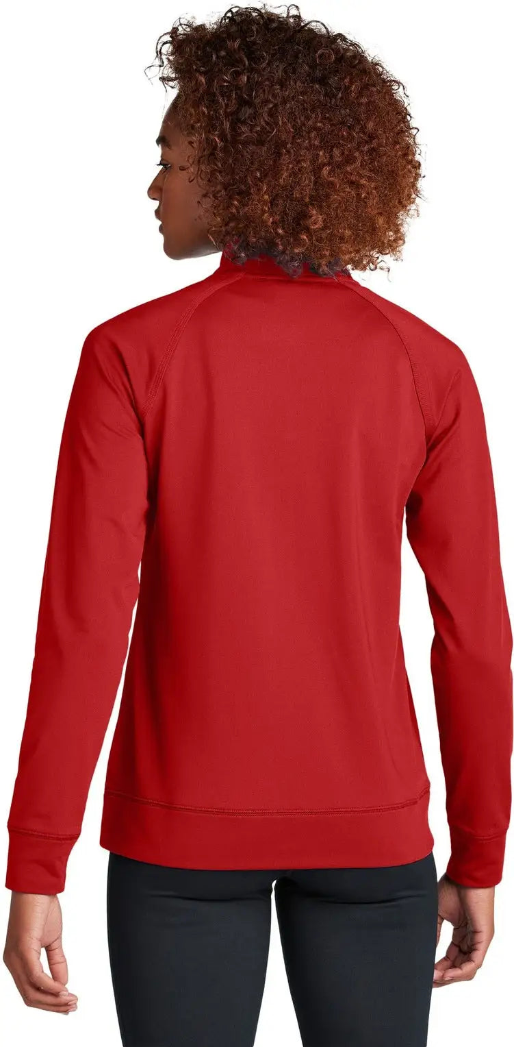 Sport-tek Lst857 Women’s Sport-wick Stretch Full-zip Cadet Jacket - Deep Red