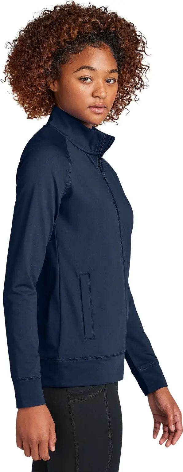 Sport-tek Lst857 Women’s Sport-wick Stretch Full-zip Cadet Jacket - True Navy