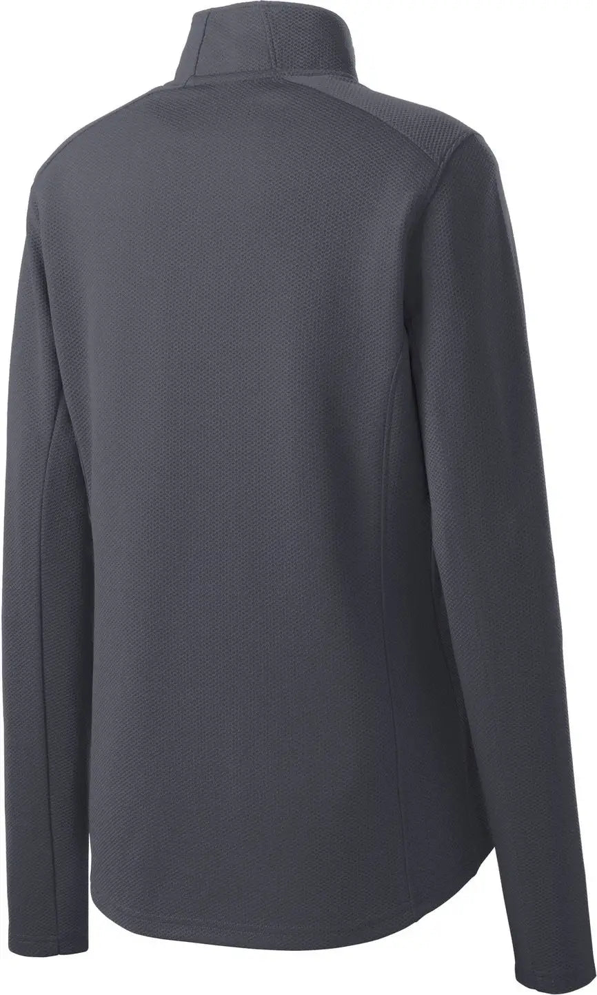 Sport-tek Lst860 Women’s Sport-wick Textured 1/4-zip Pullover - Iron Gray