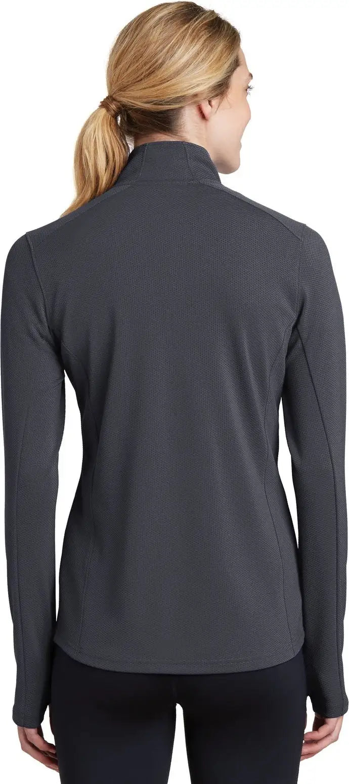 Sport-tek Lst860 Women’s Sport-wick Textured 1/4-zip Pullover - Iron Gray