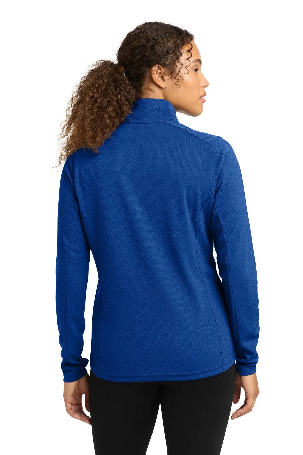 Sport-tek Lst860 Women’s Sport-wick Textured 1/4-zip Pullover - True Royal