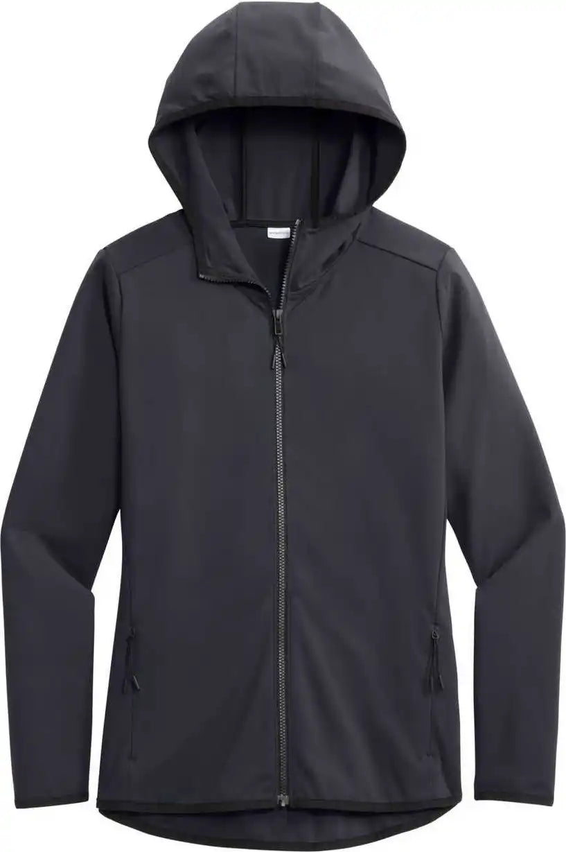Sport Tek Lst870 Ladies Circuit Hooded Full Zip Graphite
