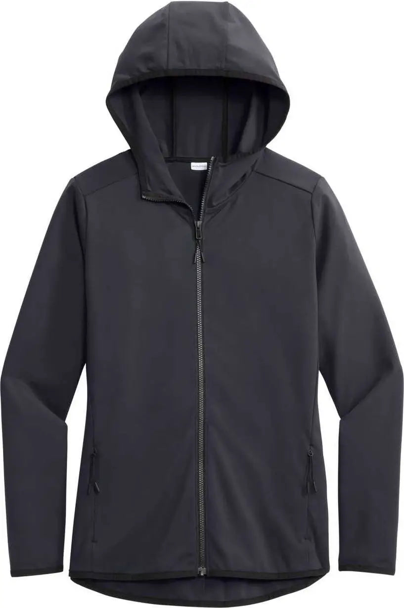 Sport-tek Lst870 Ladies Circuit Hooded Full-zip - Graphite