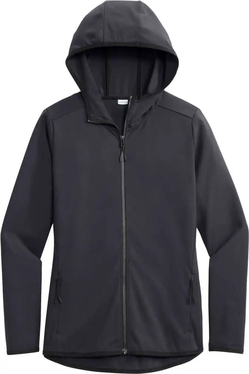 Sport Tek Lst870 Women’s Circuit Hooded Full Zip Graphite