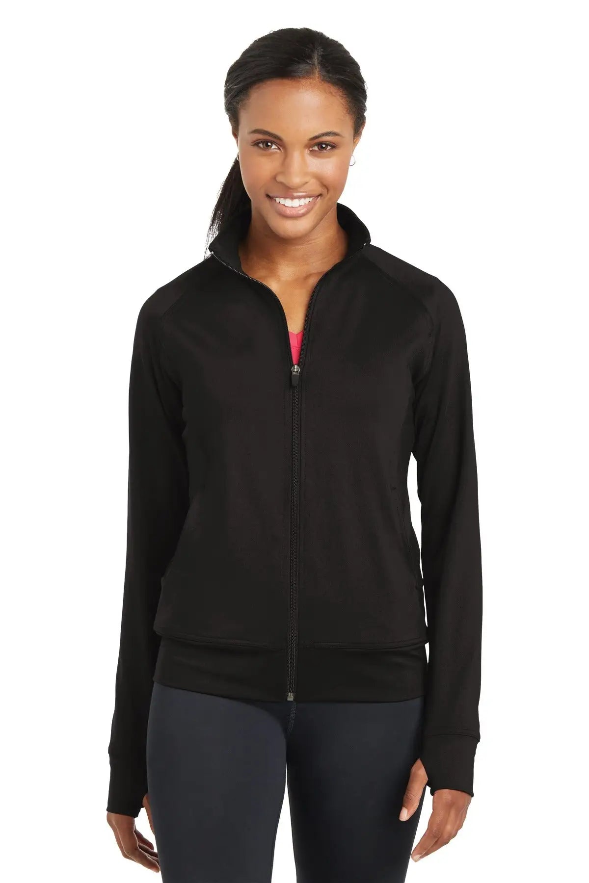 Sport-tek Lst885 Women’s Nrg Fitness Jacket - Black / Ladies Xs