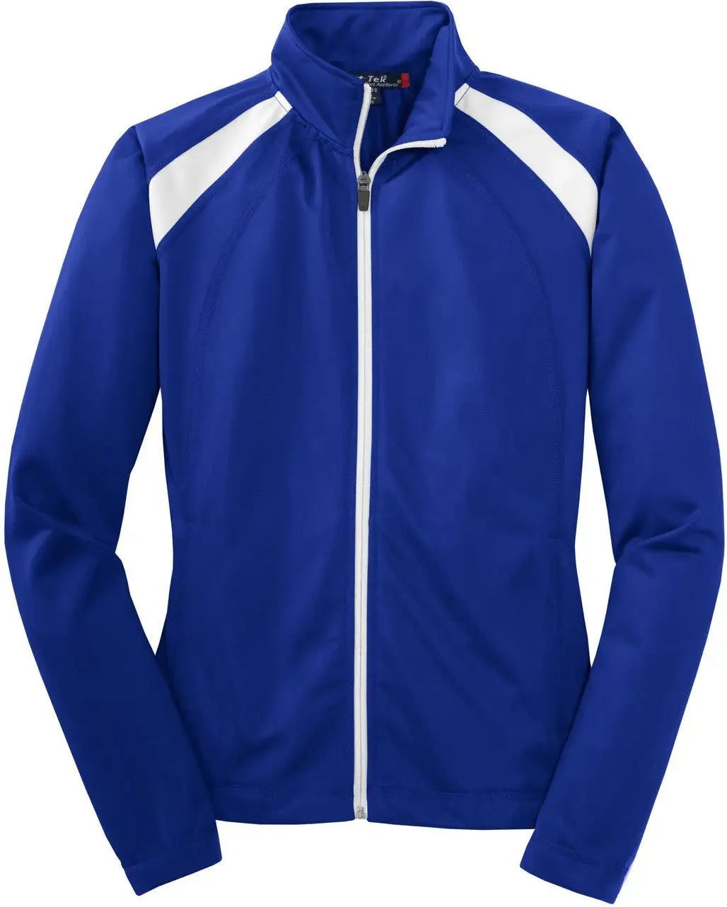 Sport-tek Lst90 Women’s Tricot Track Jacket - True Royal White