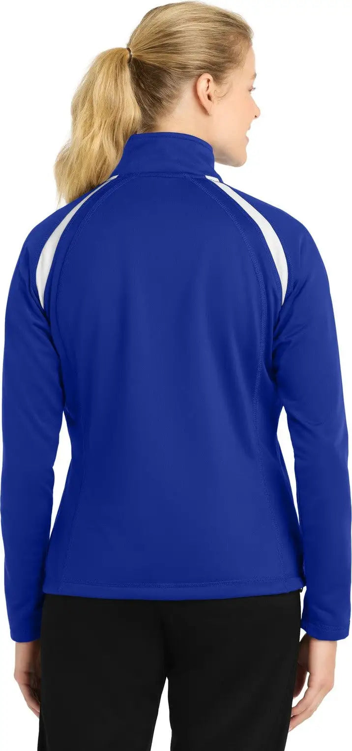Sport-tek Lst90 Women’s Tricot Track Jacket - True Royal White