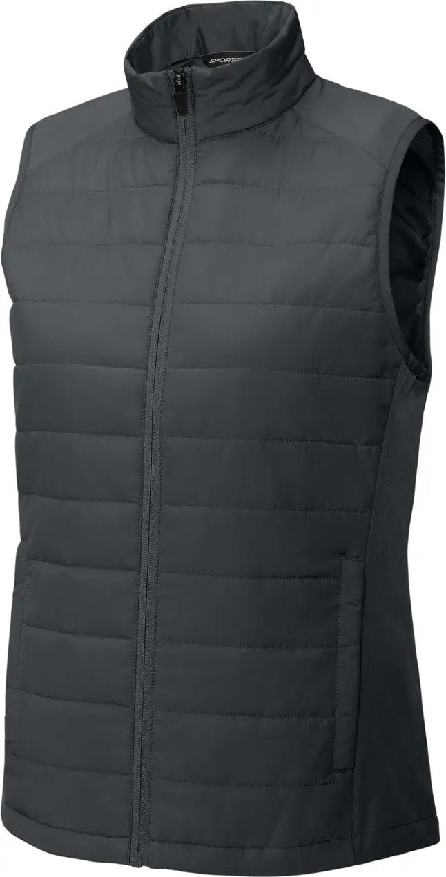 Sport-tek Lst941 Women’s Teknical Hybrid Vest - Iron Gray
