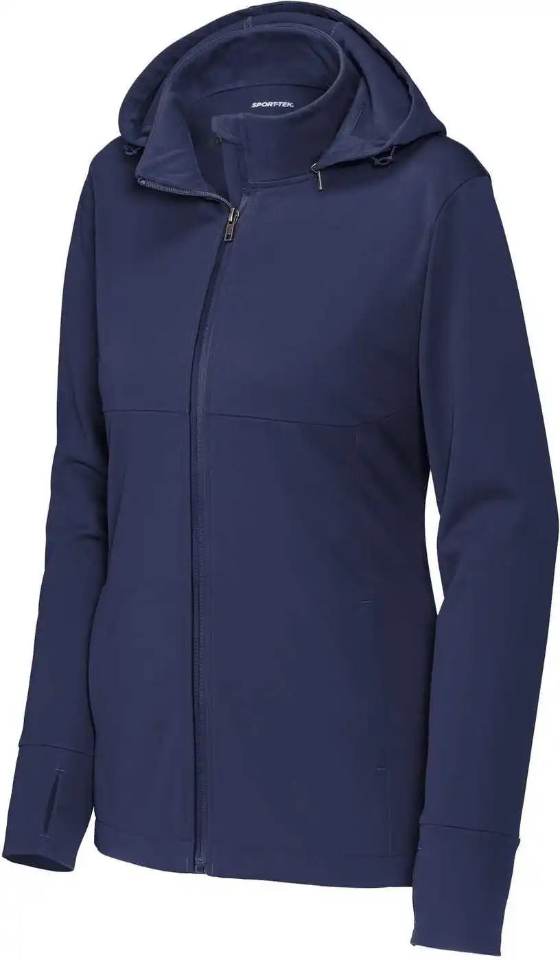 Sport Tek Lst980 Ladies Hooded Soft Shell Jacket True Navy