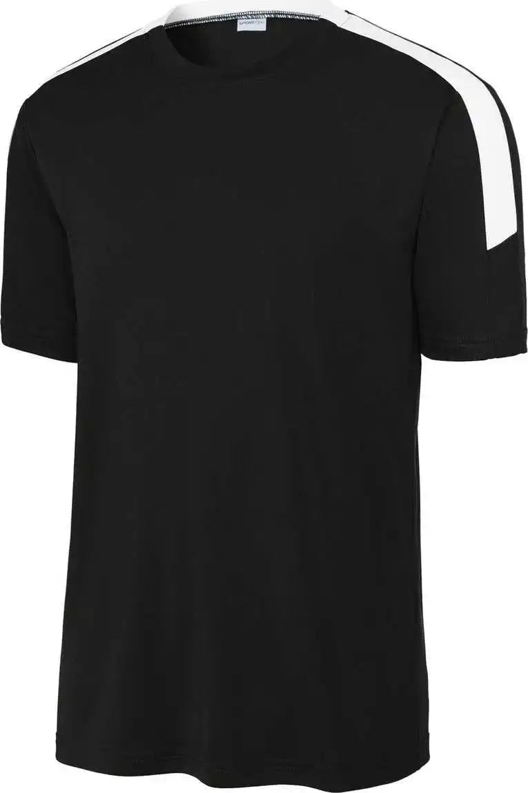 Sport Tek St100 Competitor United Crew Black/ White