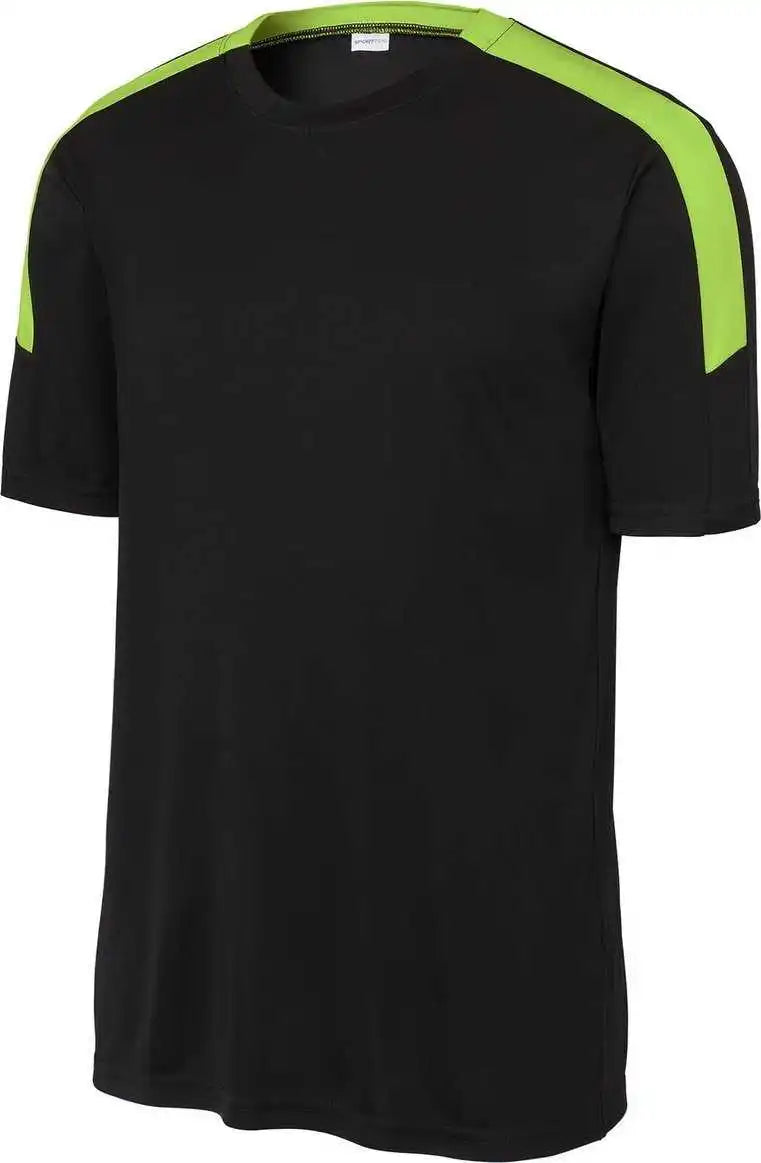Sport-tek St100 Competitor United Crew - Blk/lmshk