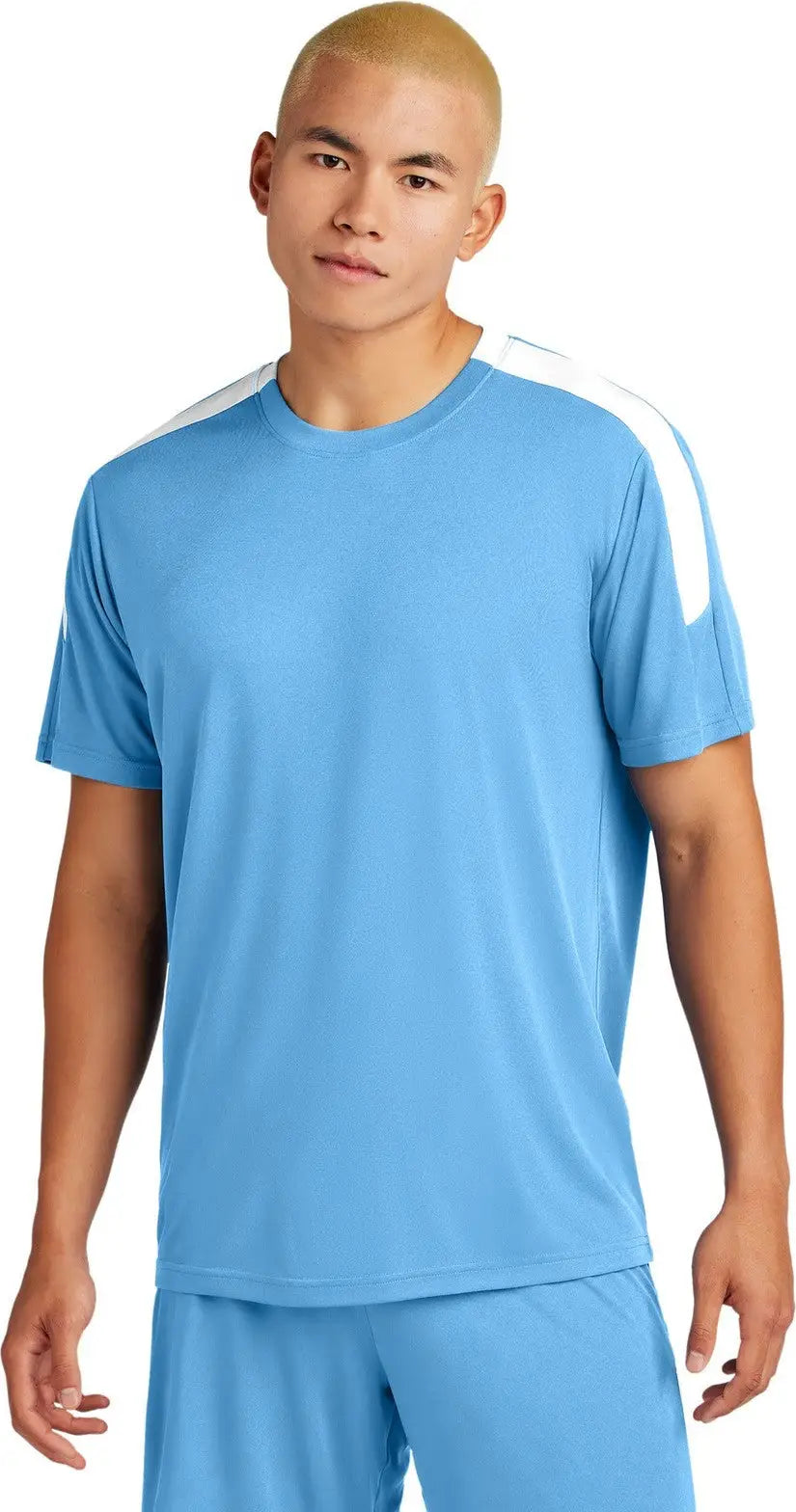 Sport-tek St100 Competitor United Crew - Carolina Blue White - Blue/ / Adult Xs