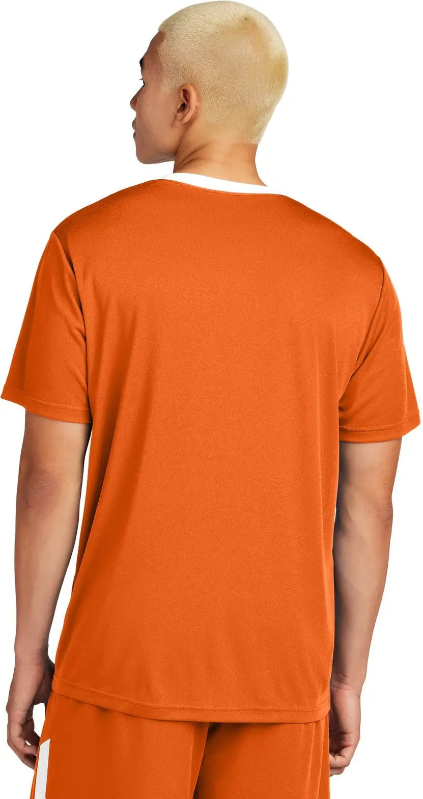 Sport-tek St100 Competitor United Crew - Deep Orange White