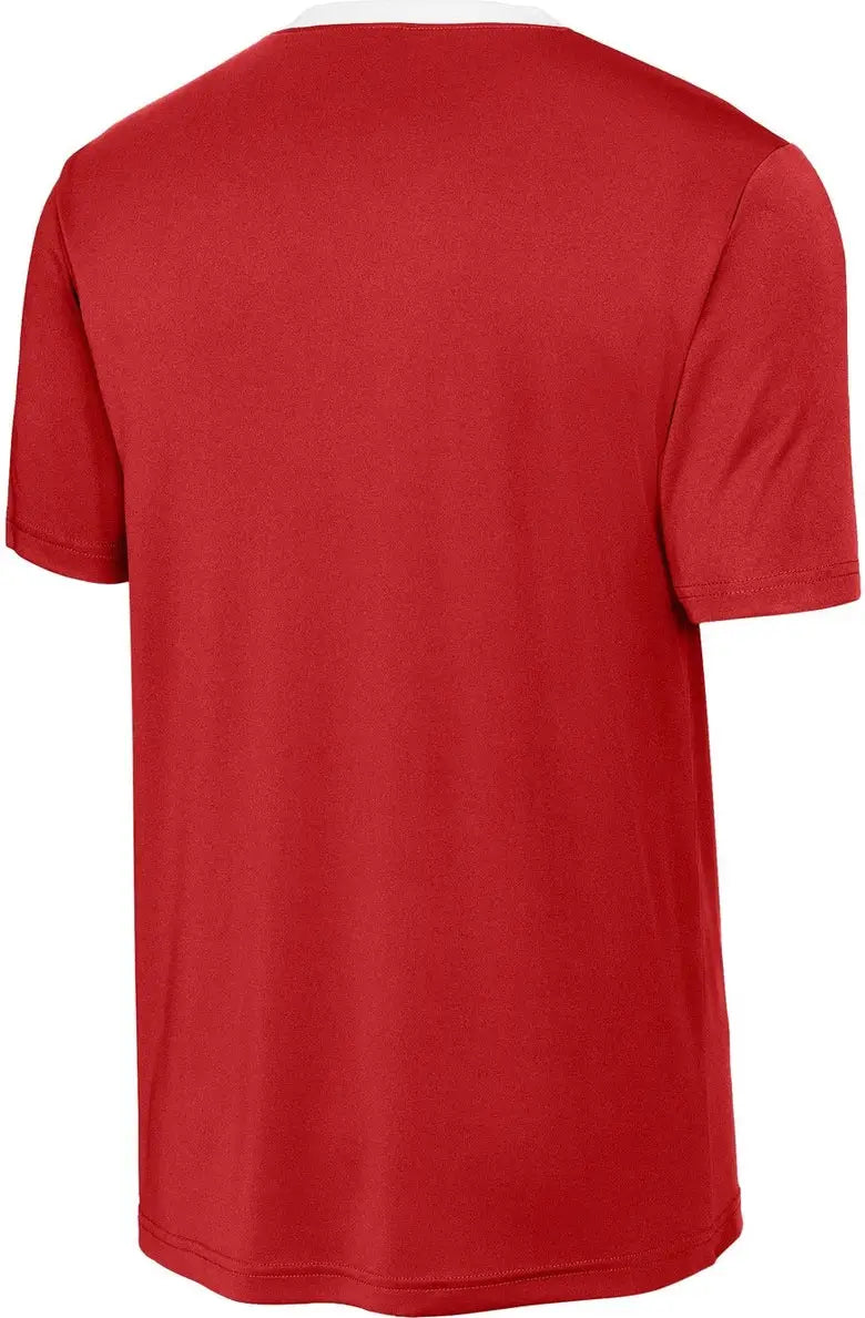 Sport-tek St100 Competitor United Crew - Deep Red White