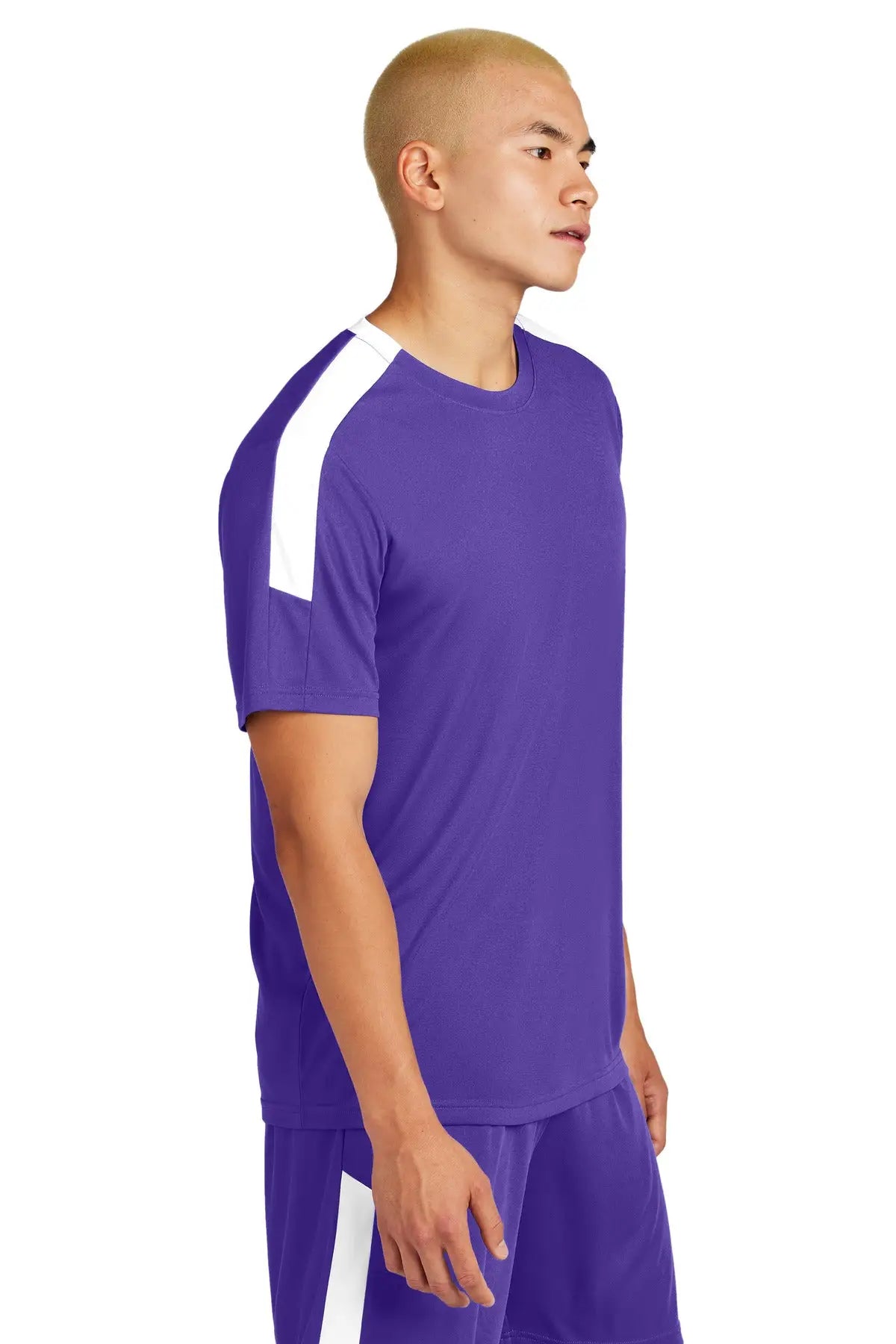 Sport-tek St100 Competitor United Crew - Purple White
