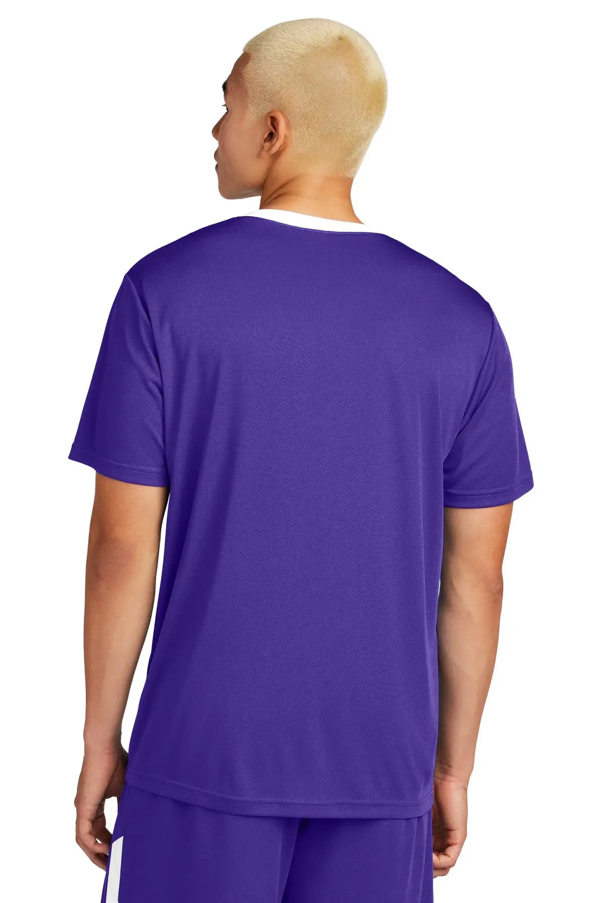 Sport-tek St100 Competitor United Crew - Purple White