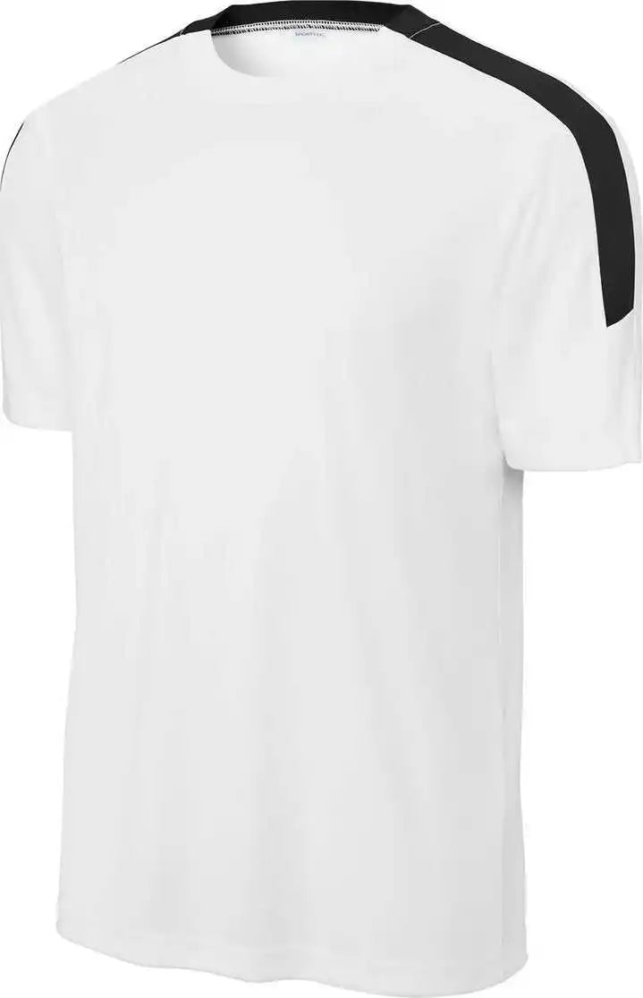 Sport-tek St100 Competitor United Crew - White/blk