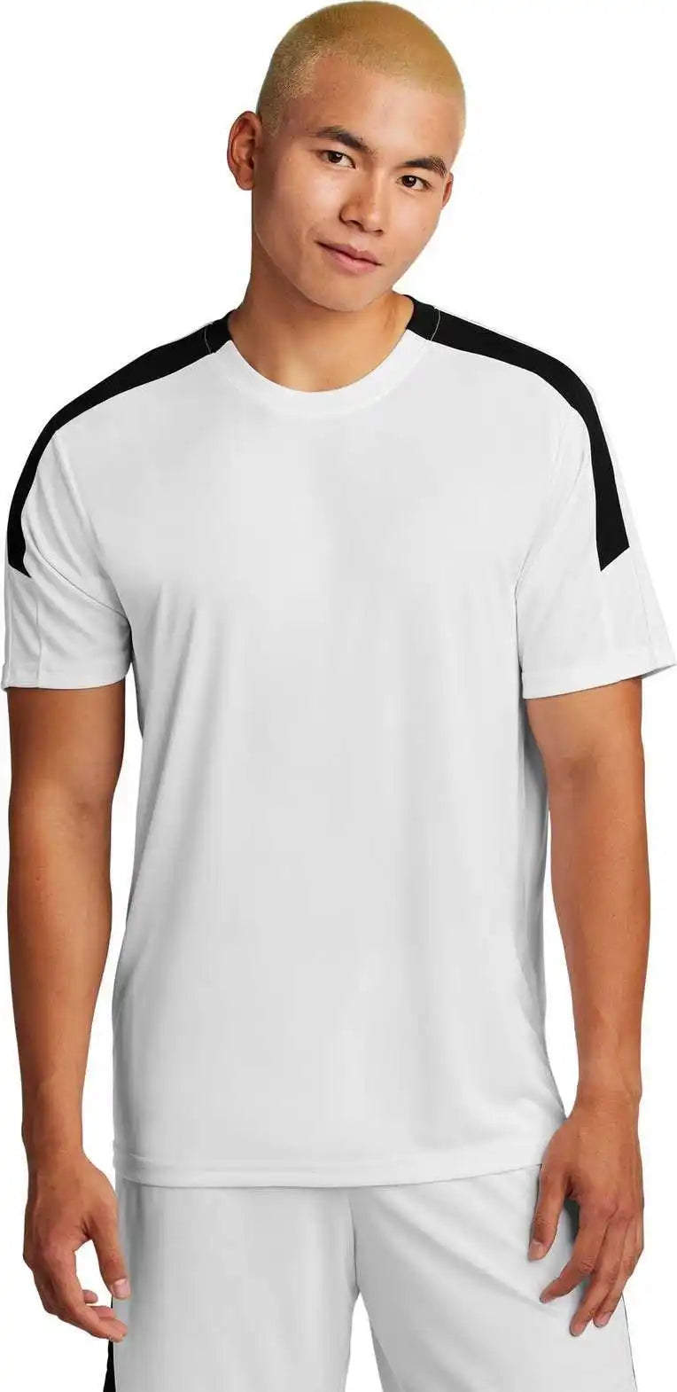 Sport-tek St100 Competitor United Crew - White/blk