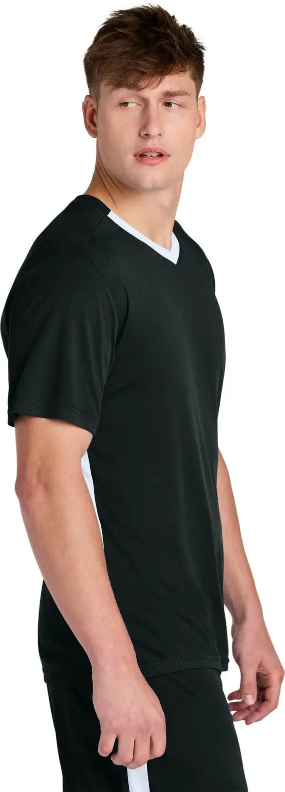 Sport-tek St101 Competitor United V-neck - Black White