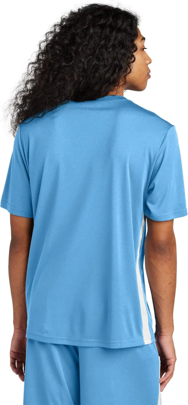 Sport-tek St101 Competitor United V-neck - Carolina Blue White