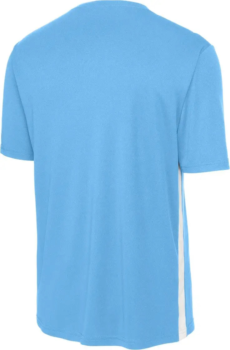 Sport-tek St101 Competitor United V-neck - Carolina Blue White
