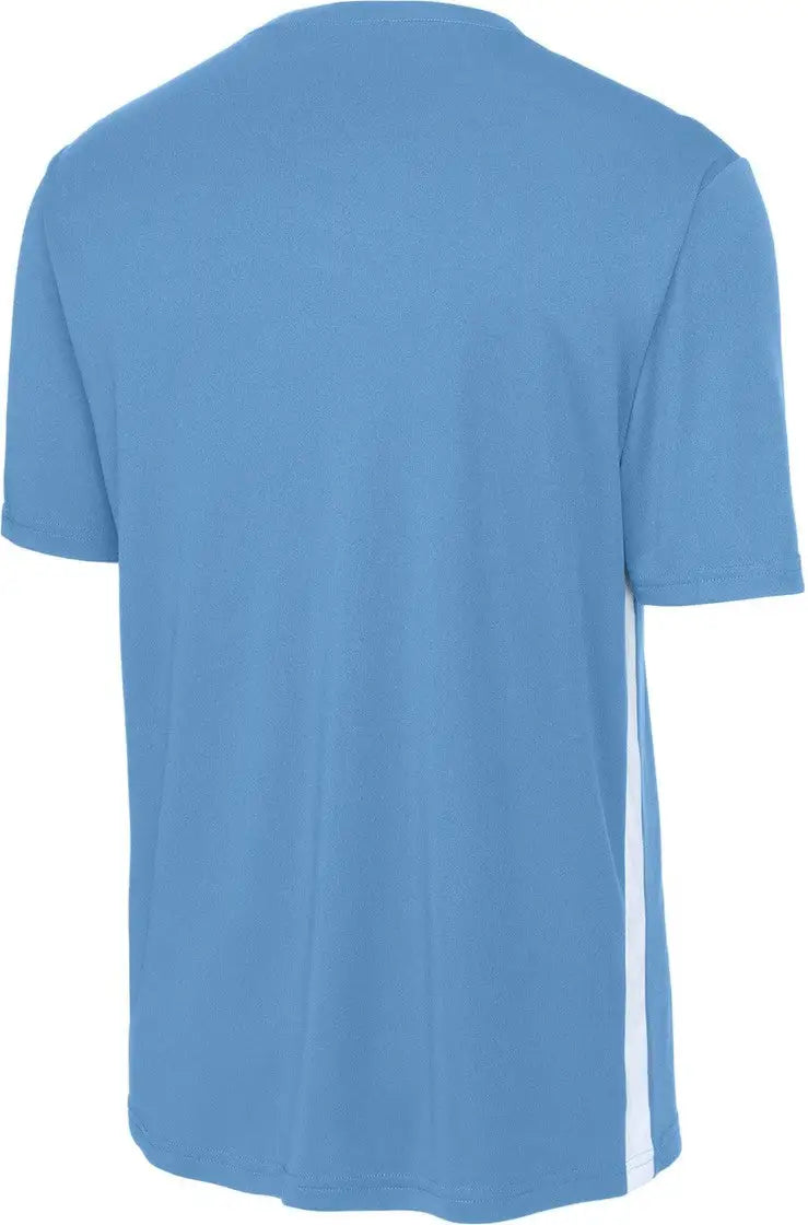 Sport-tek St101 Competitor United V-neck - Carolina Blue White